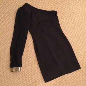 Black one shoulder dress